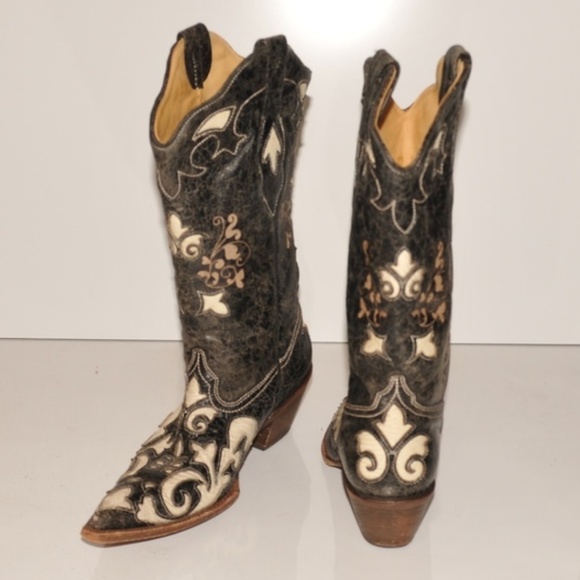 Corral Shoes Vintage 8m Boots Genuine Lizard Poshmark